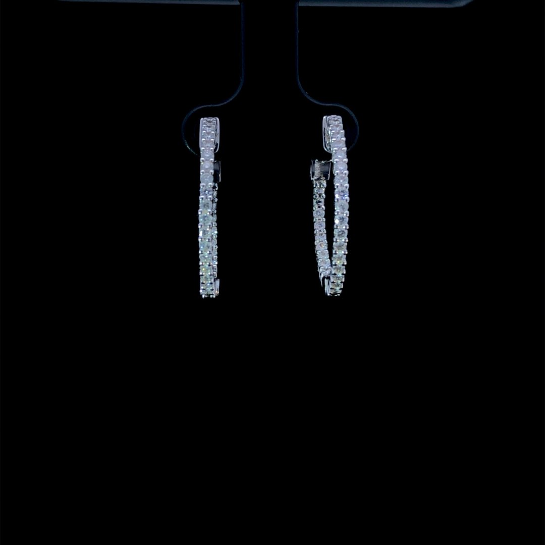 164281 - 1.00 ctw diamond hoops