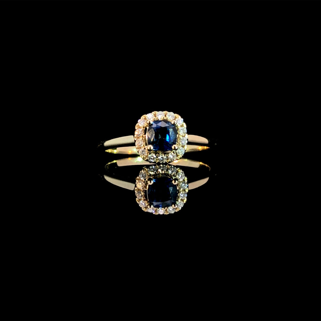 164645 - .72 ctw sapphire and diamond ring