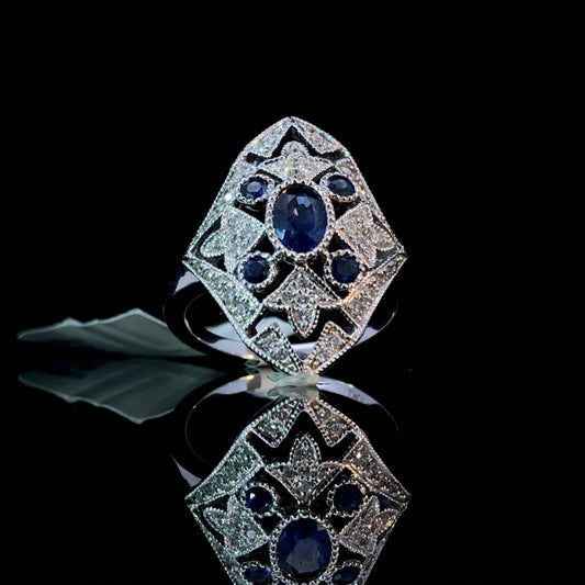159952 - 1.17 ctw sapphire and diamond ring