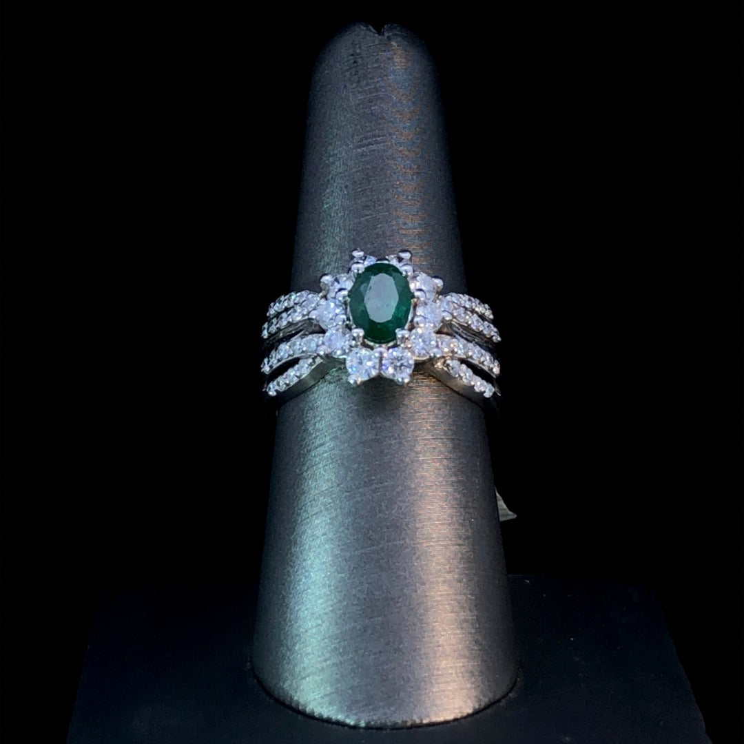 159472 - 2.09 ctw emerald and diamond ring