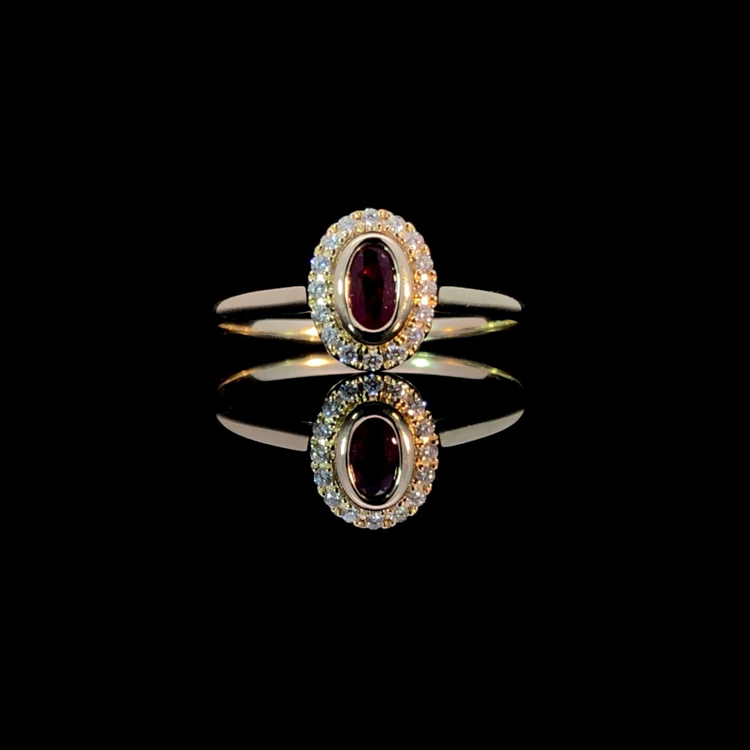 163636 - .32 ctw ruby and diamond ring