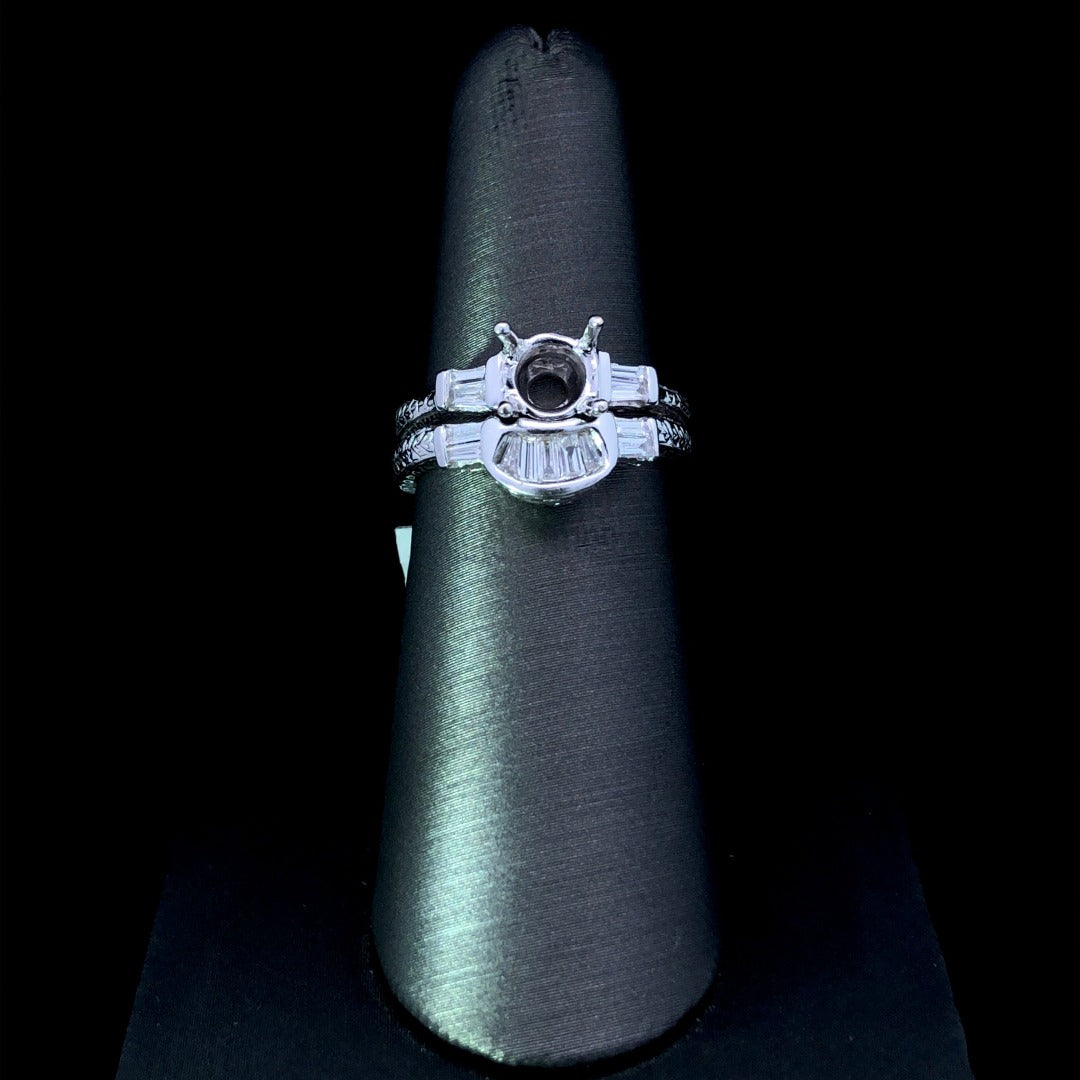 .40 ctw diamond semi mount and band