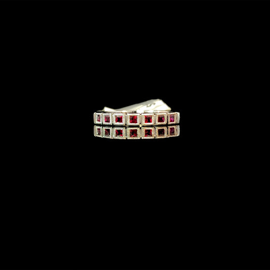 162374 - .27 ctw ruby and diamond rings
