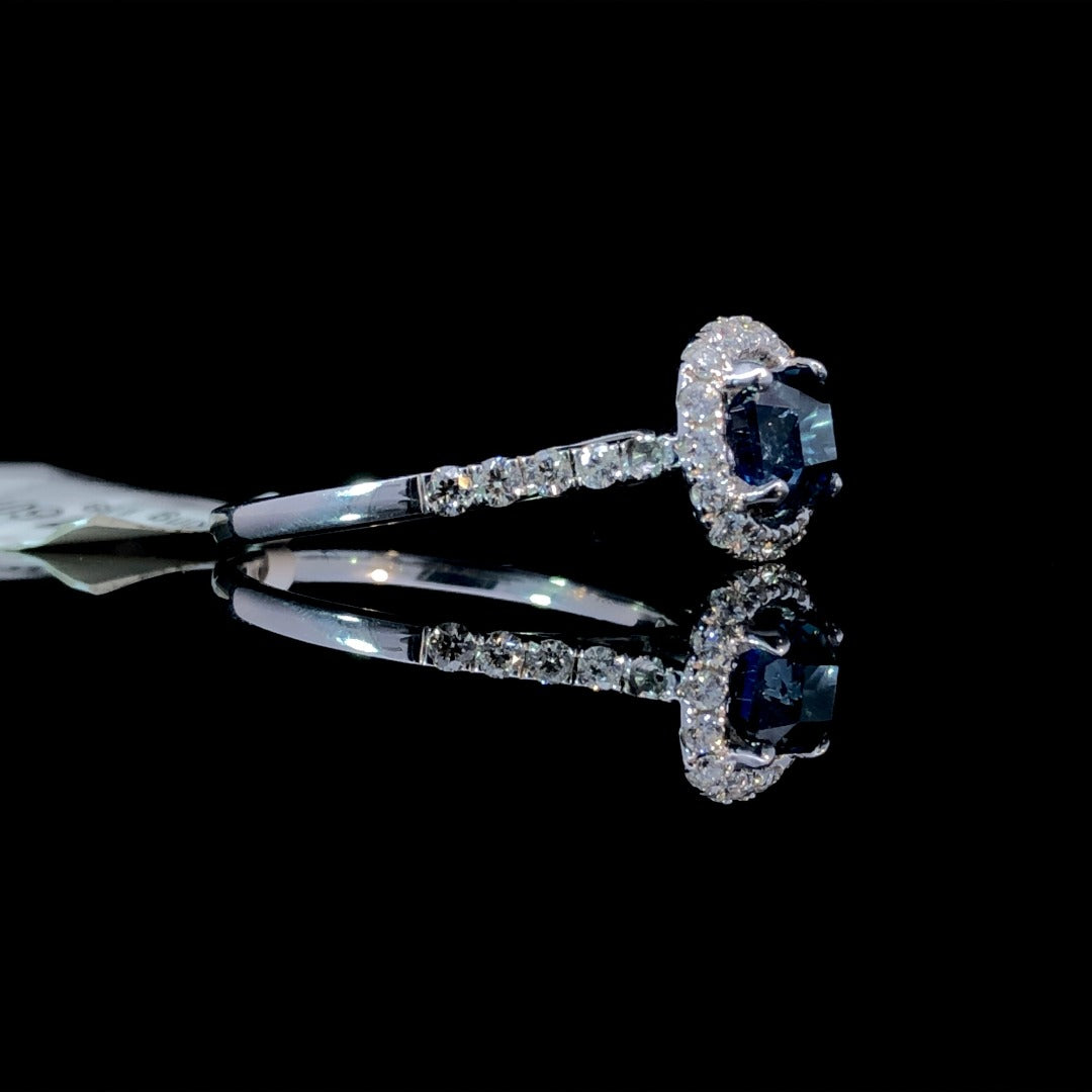 160754 - 1.61 ctw sapphire and diamond ring