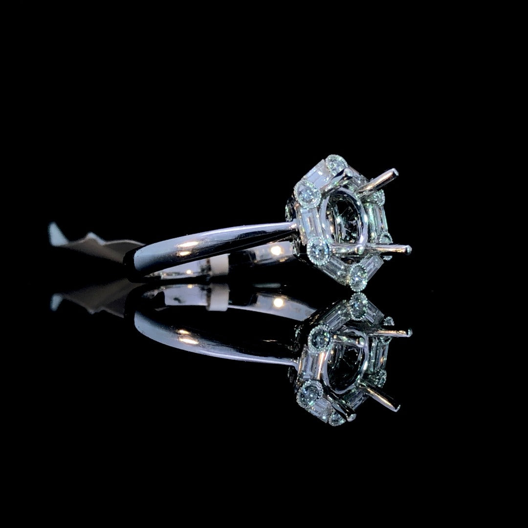 159386 - .44 ctw diamond semi mount