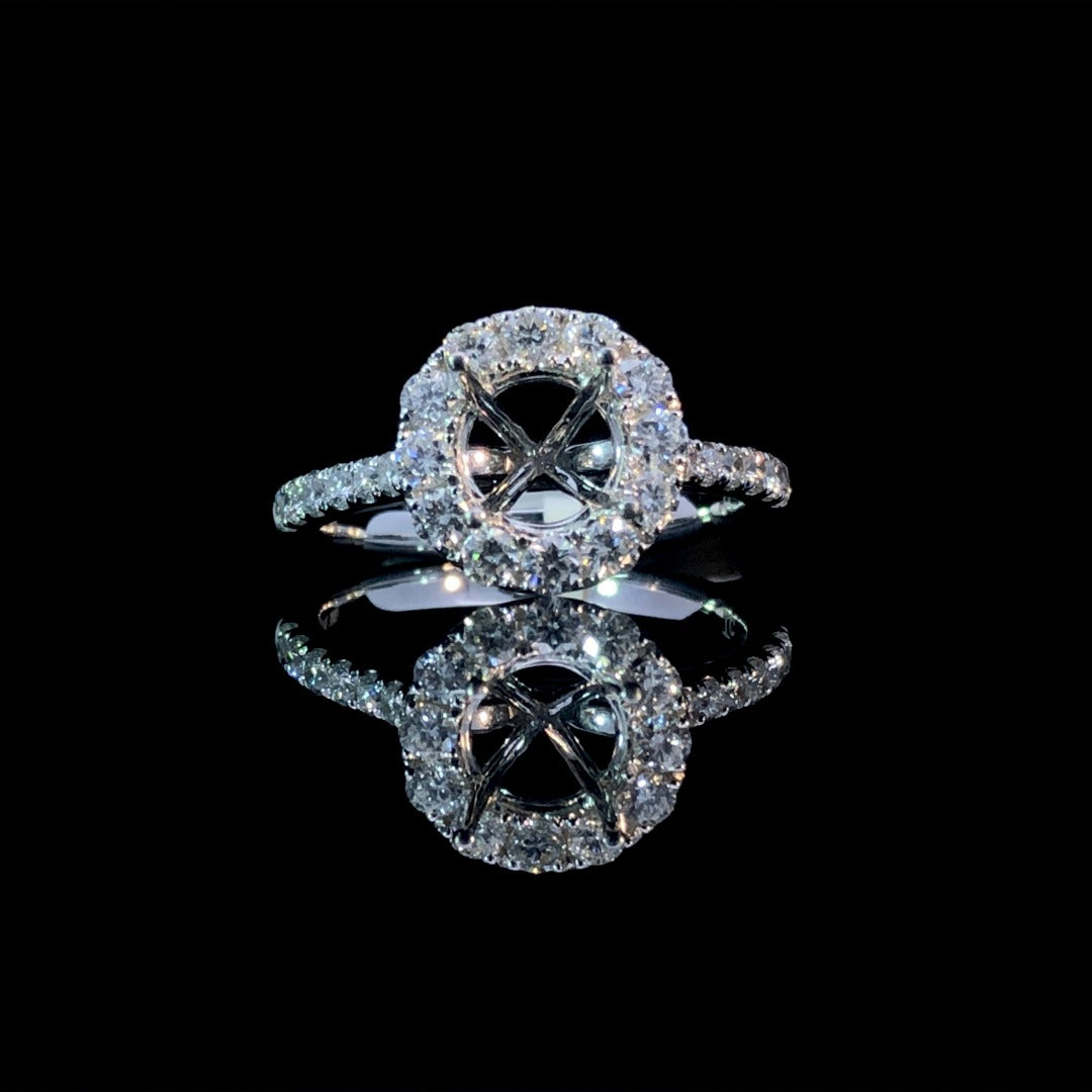 154695 - .75 ctw diamond semi mount