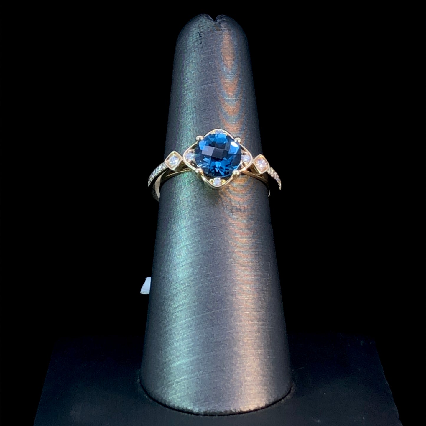 160112 - Blue topaz and diamond ring