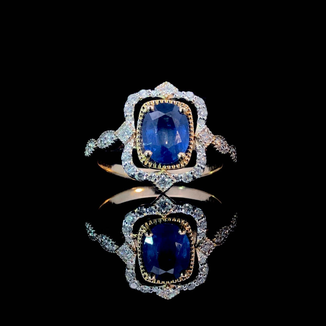 164982 - 2.15 ctw sapphire and diamond ring