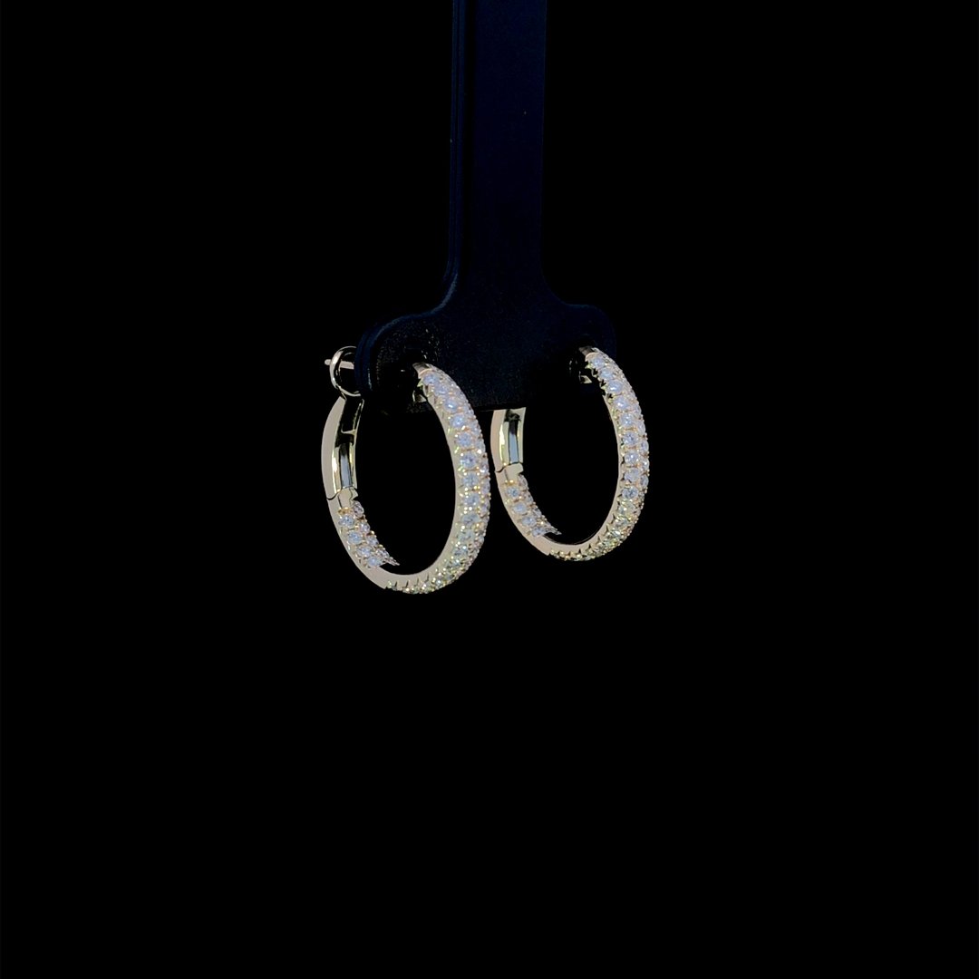 164232 - .75 ctw diamond hoops