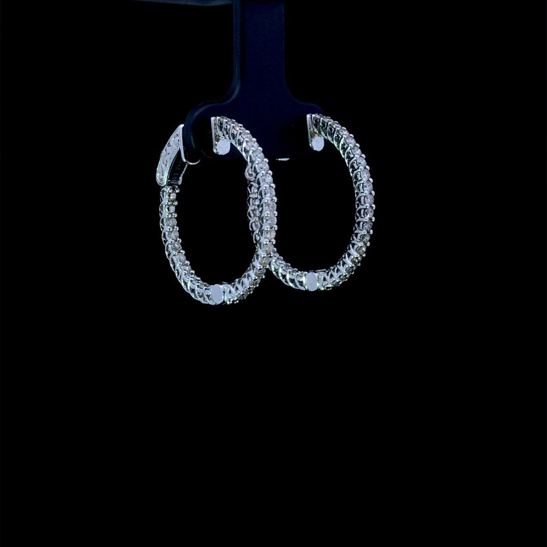 164281 - 1.00 ctw diamond hoops