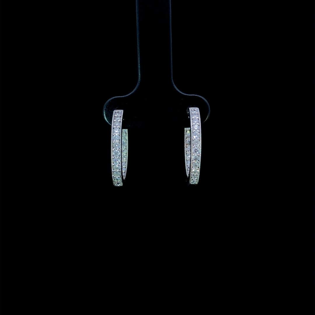 164284 - .60 ctw diamond hoops