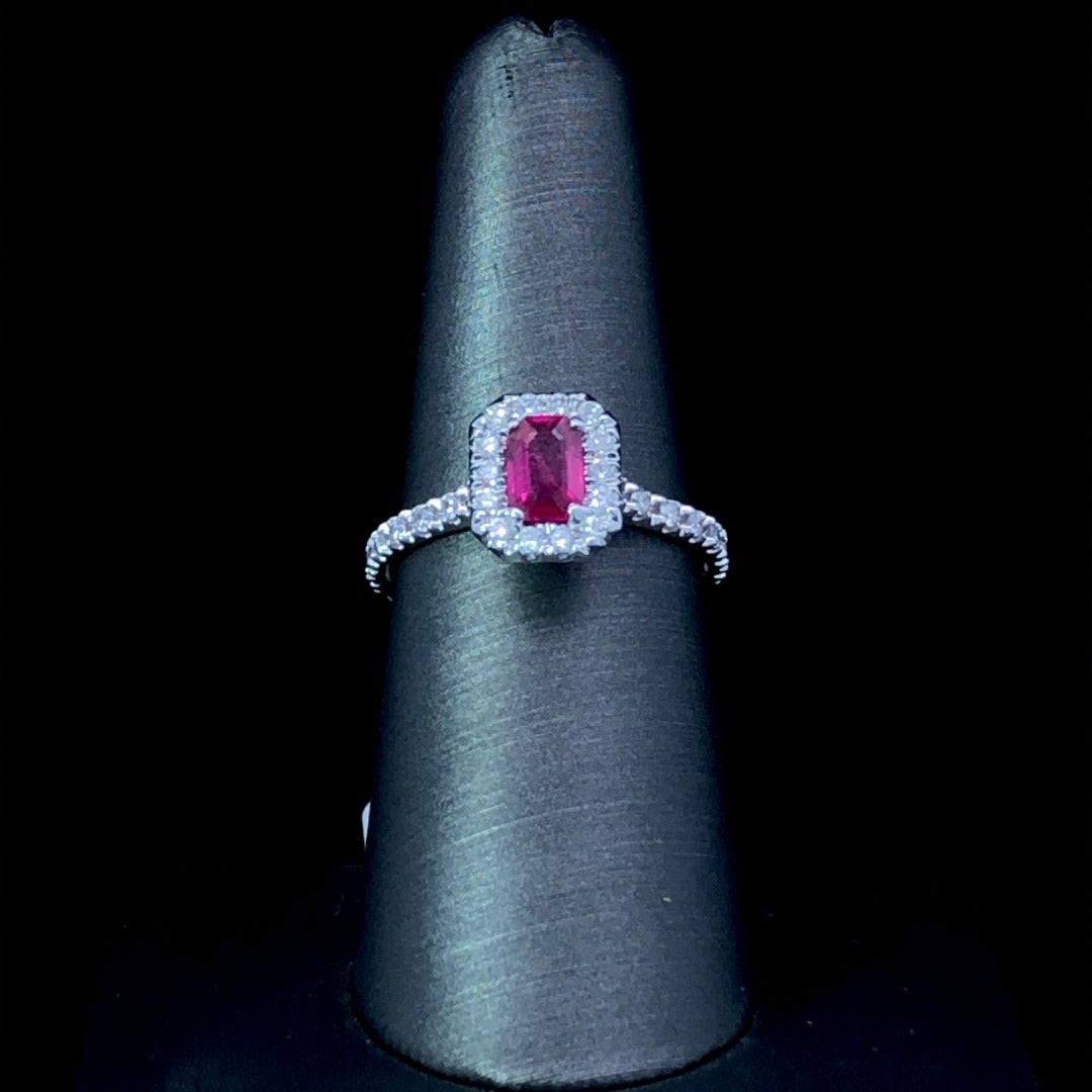 149861 - .48 ctw diamond and ruby ring