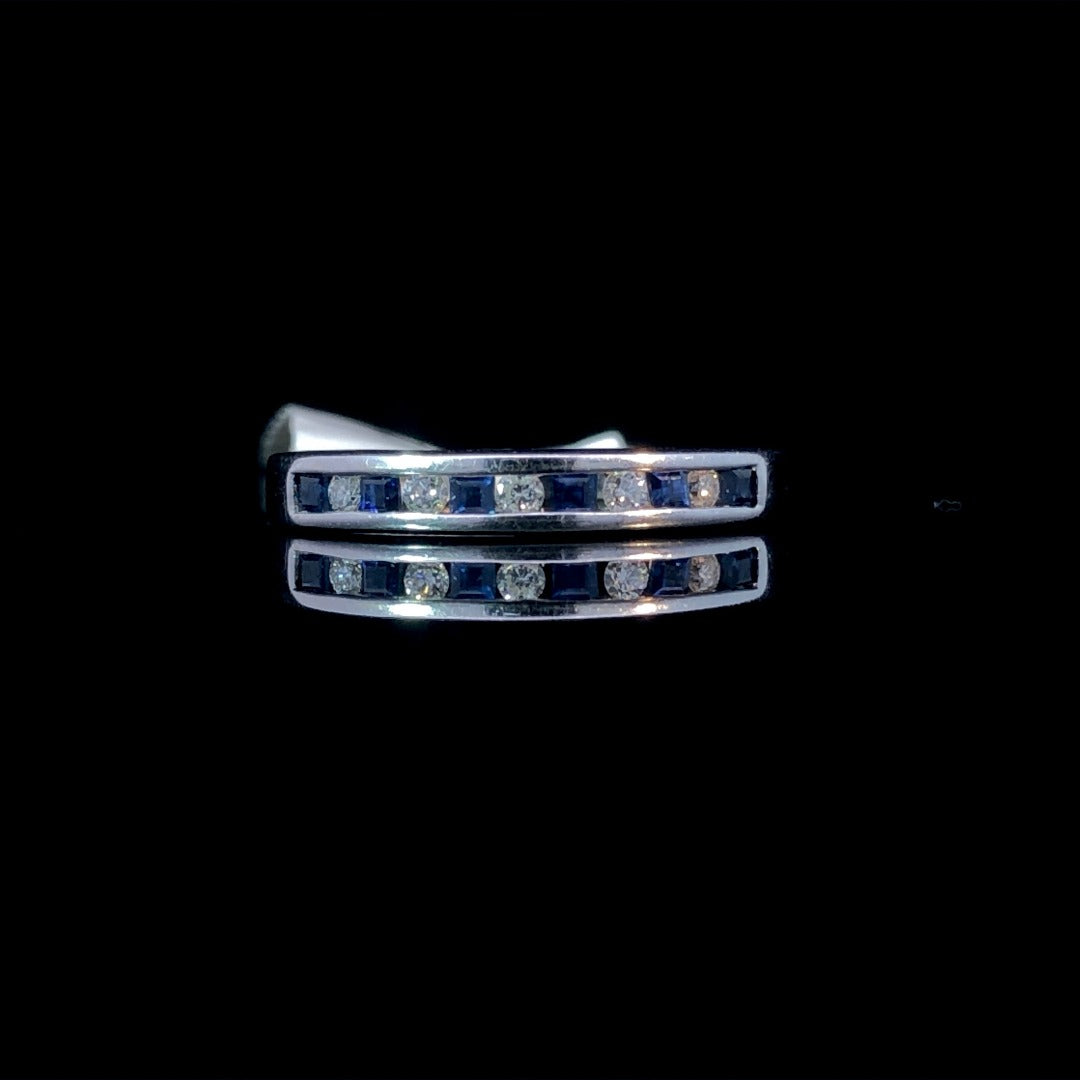 141378 - Sapphire and diamond band