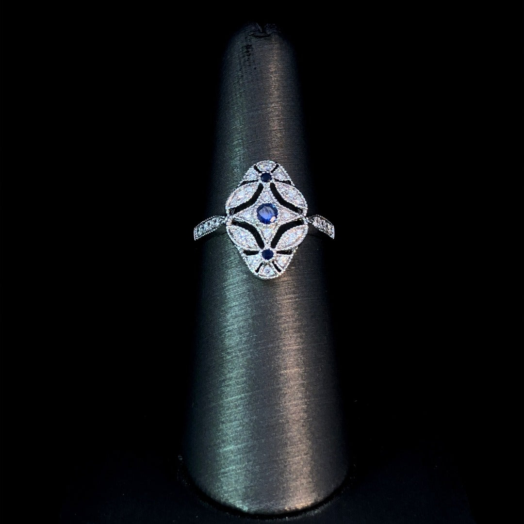 154835 - .33 ctw sapphire and diamond ring