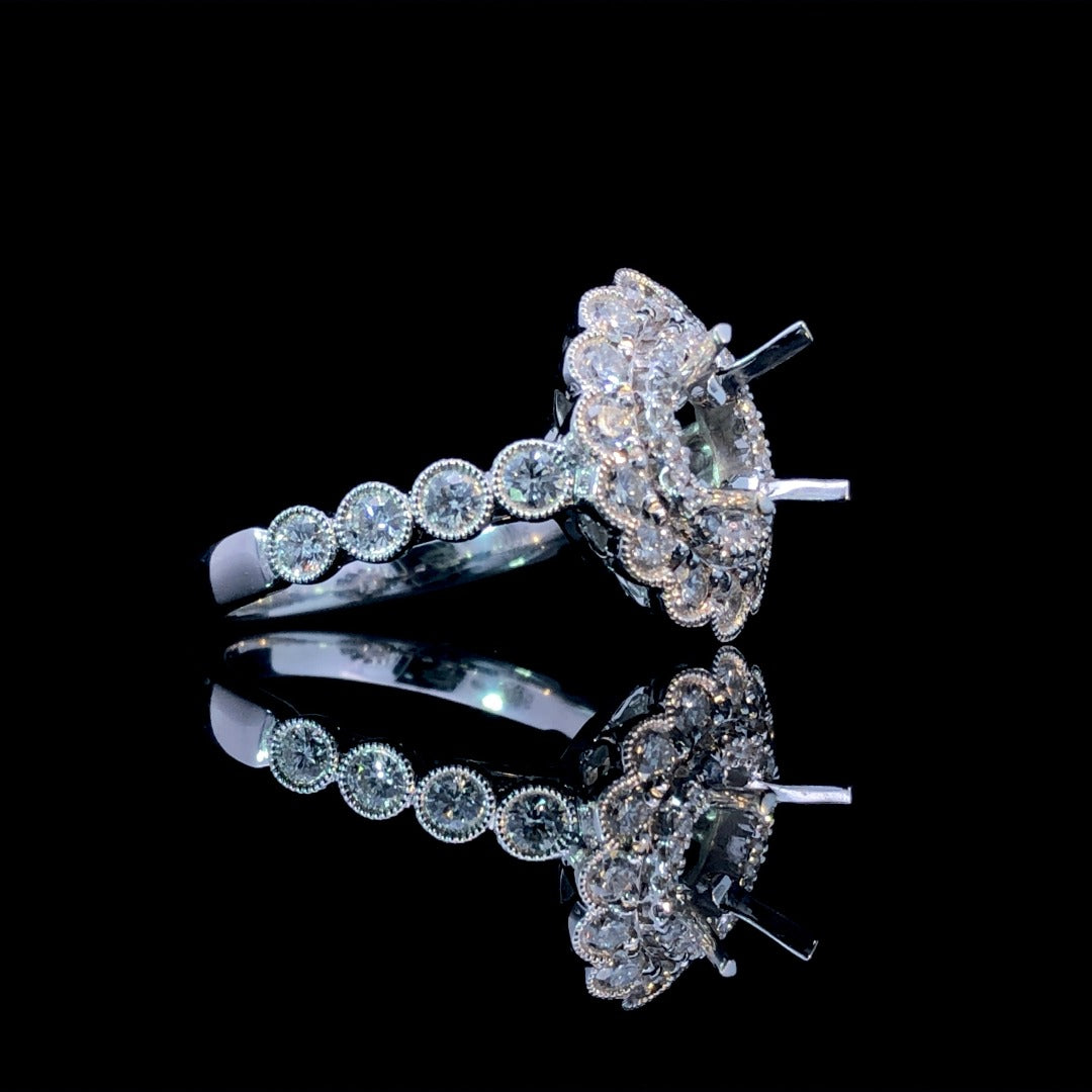 154673 - .94 ctw diamond semi mount