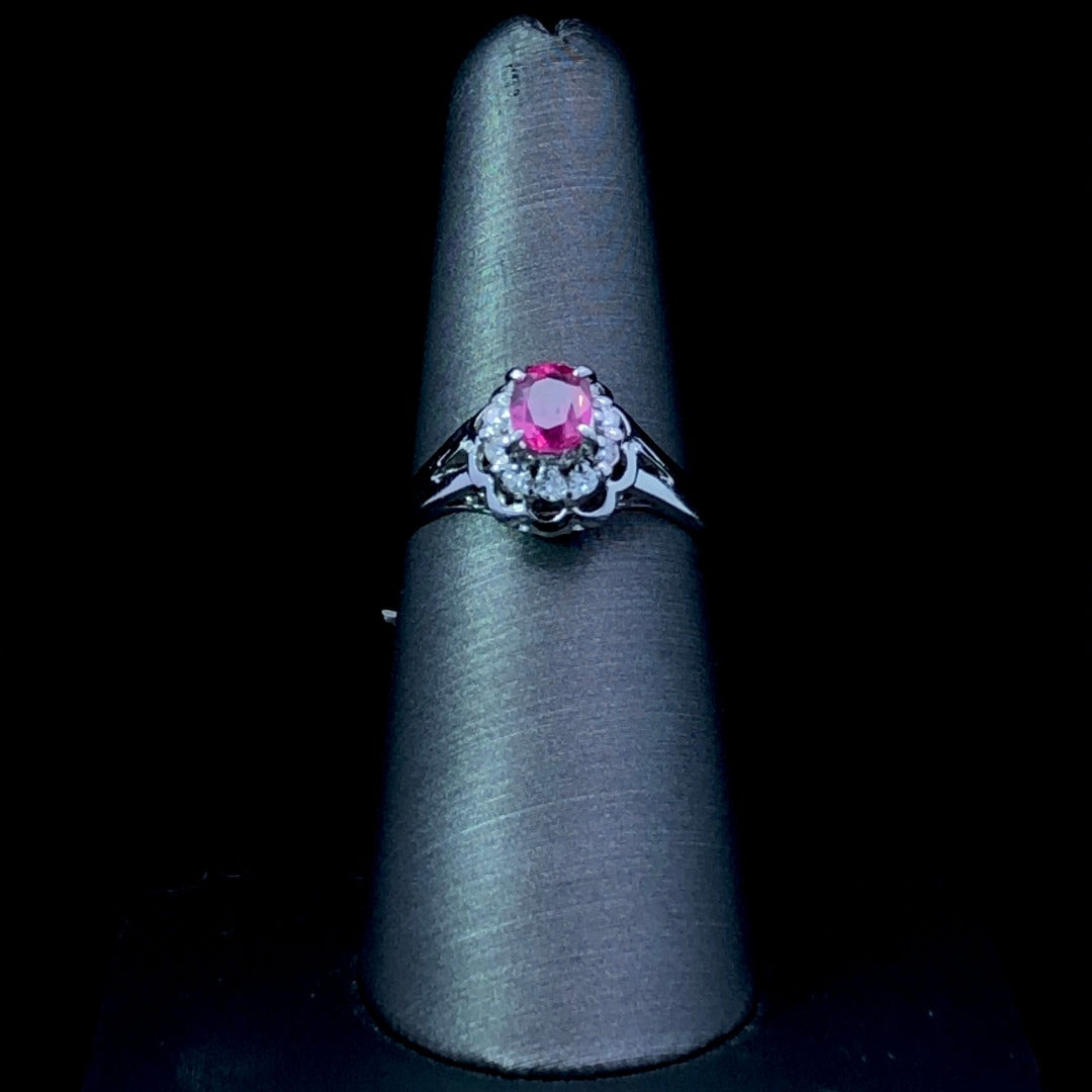 158926 - .86 ctw ruby and diamond ring
