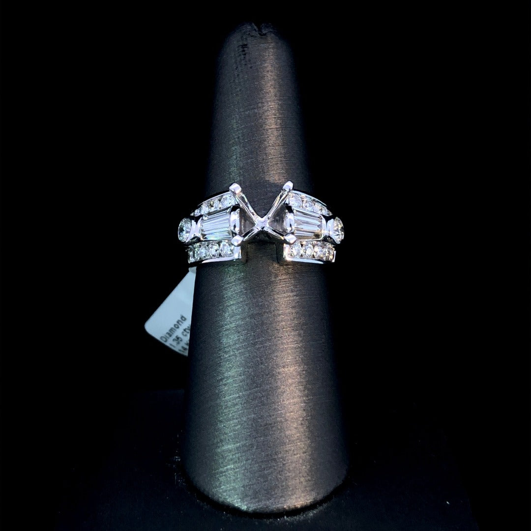162422 - 1.35 ctw diamond semi mount