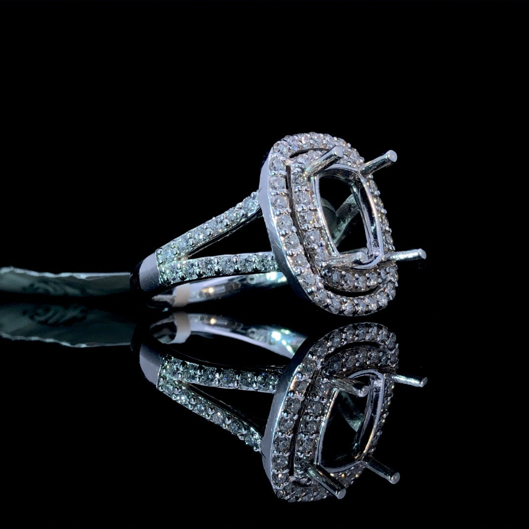 1.00 ctw diamond semi mount