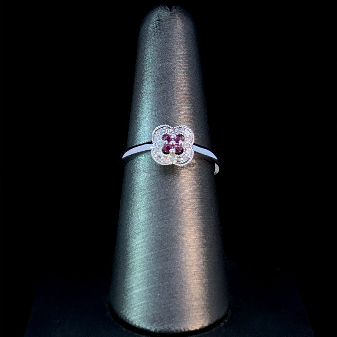 148163 - .20 ctw ruby and diamond ring
