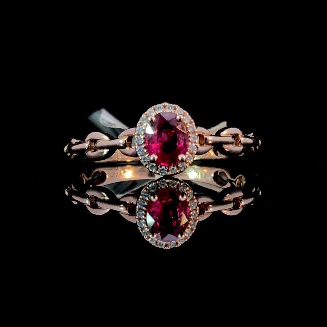 154629 - .39 ctw ruby and diamond ring