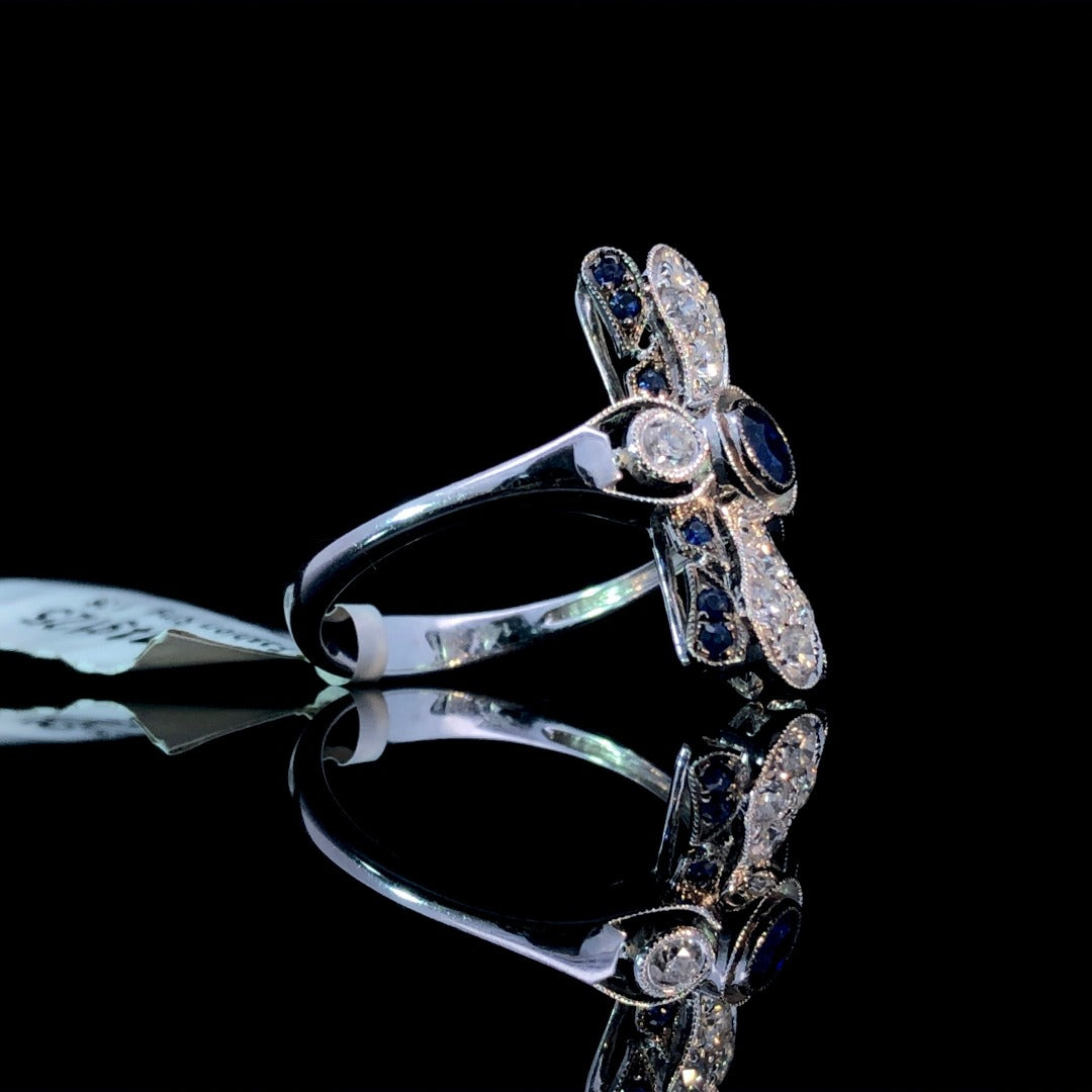 149125 - .90 ctw sapphire and diamond ring
