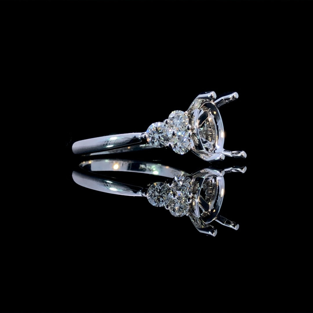 163042 - .71 ctw diamond semi mount