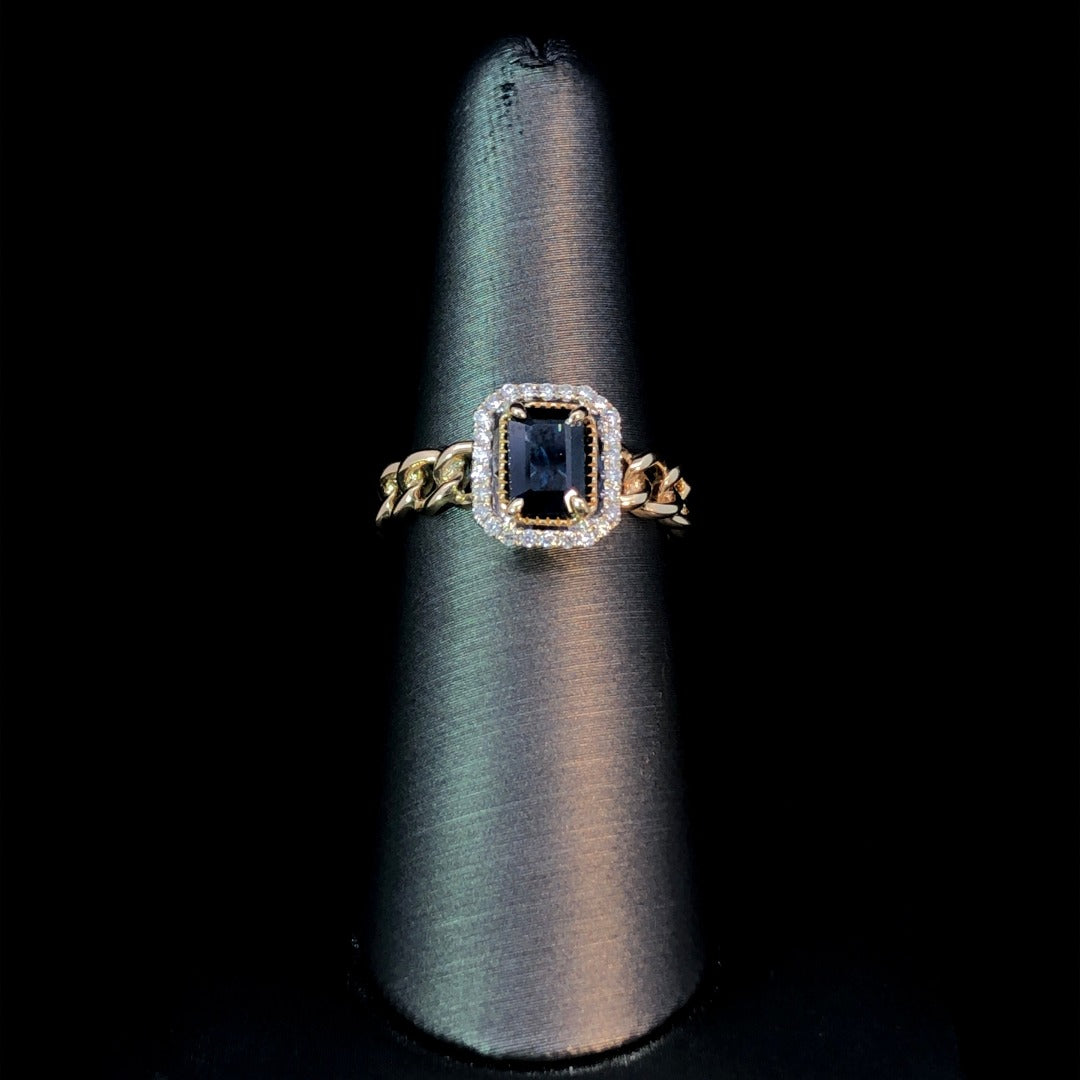 162953 - 1.09 ctw sapphire and diamond ring