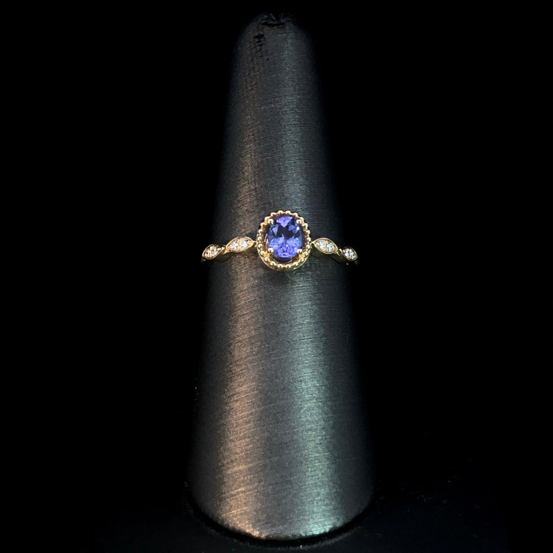 163238 - .46 ctw tanzanite and diamond ring