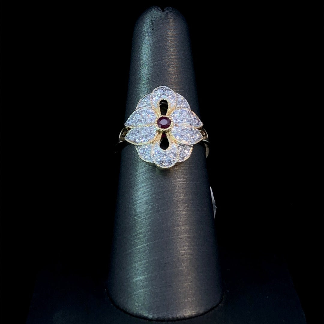 159974 - .63 ctw ruby and diamond ring