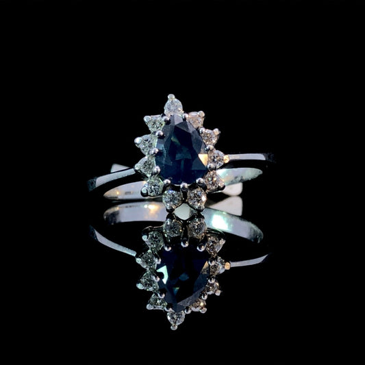140412 - 1.26 ctw Sapphire and Diamond ring