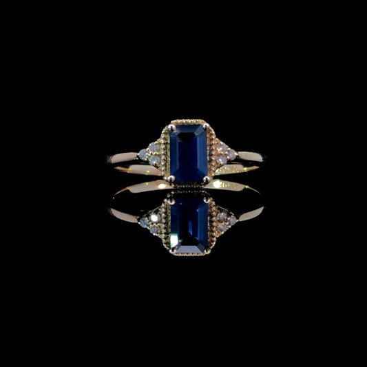 163448 - .66 ctw sapphire and diamond ring