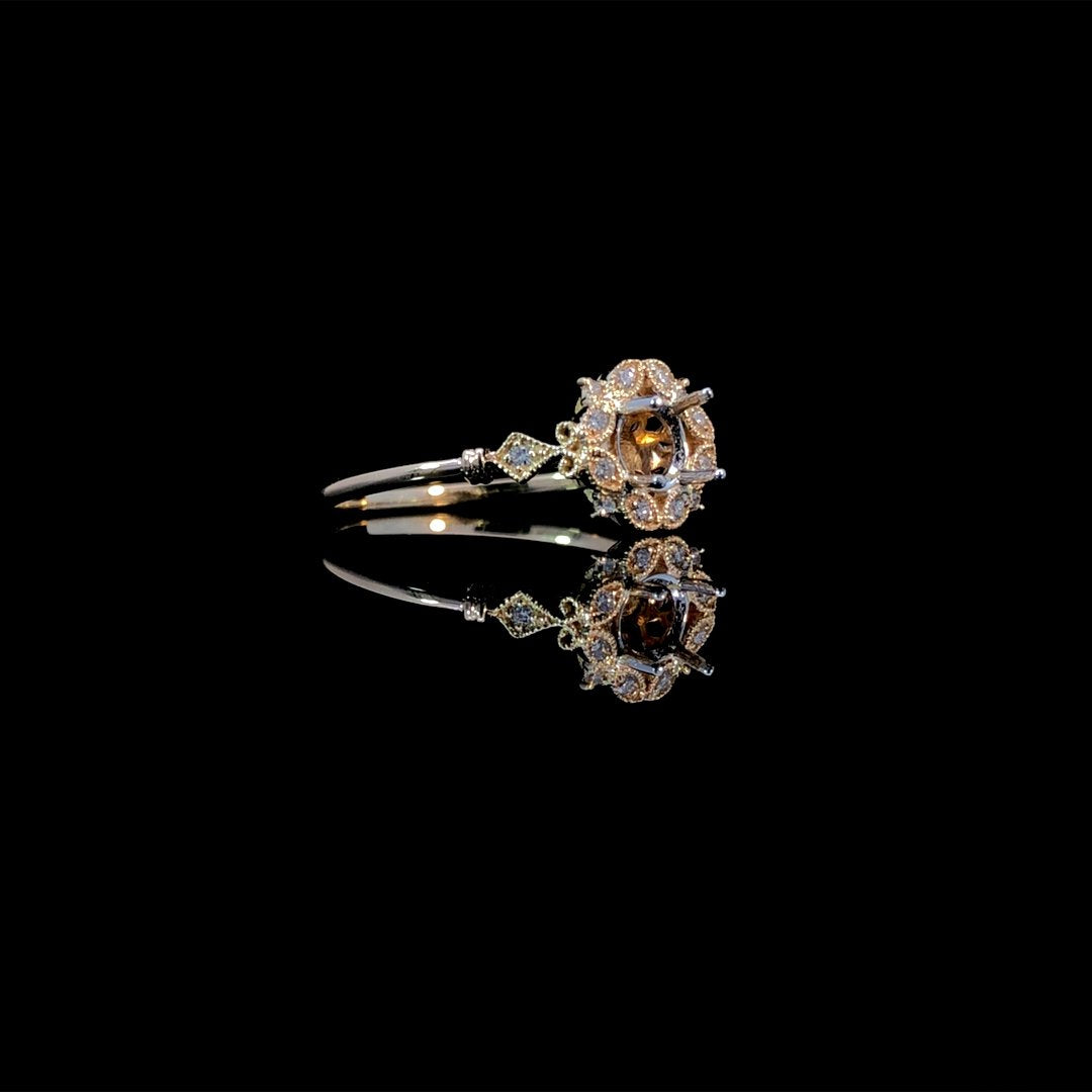 164200 - .08 ctw diamond semi mount