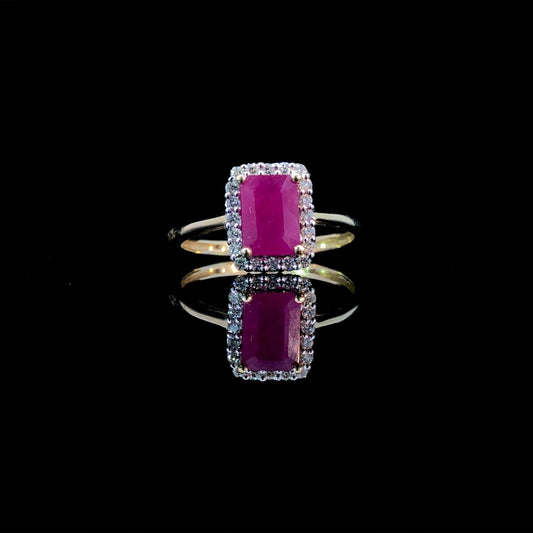 164139 - 1.15 ctw ruby and diamond ring