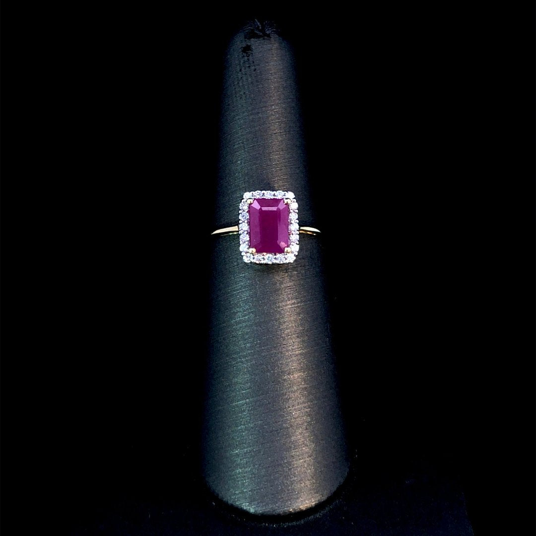 164139 - 1.15 ctw ruby and diamond ring