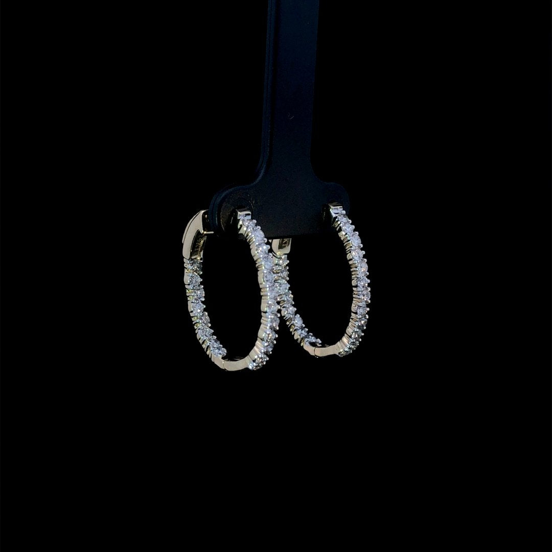 164153 - 1.00 ctw diamond hoops