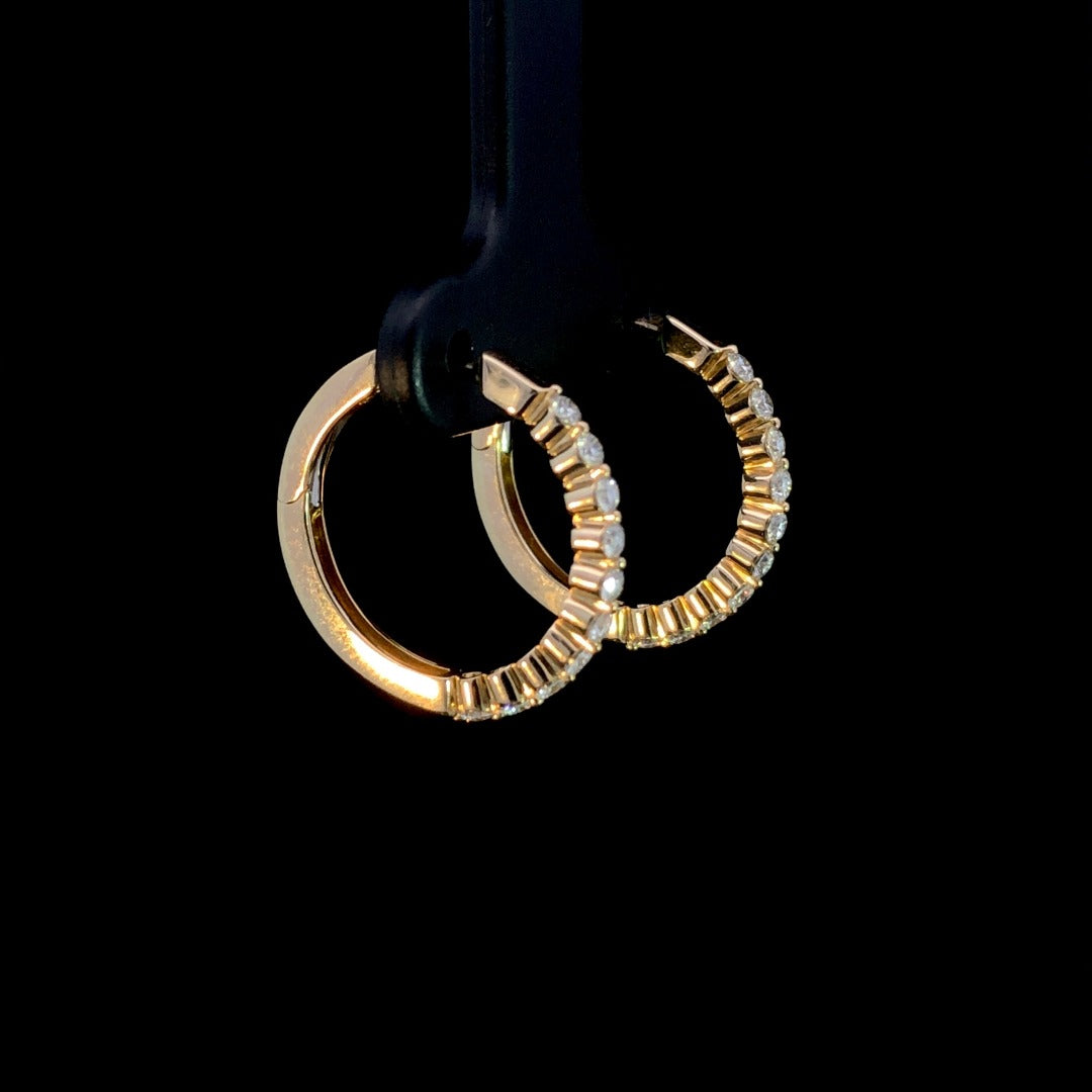 163184 - .46 ctw diamond hoops
