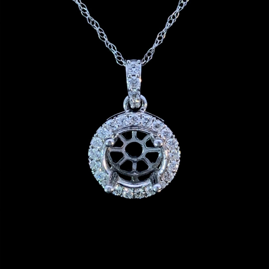 158042 - .24 ctw diamond pendant mount