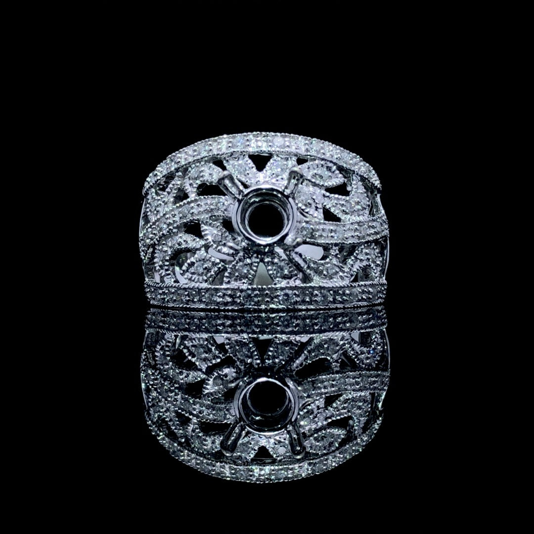 154018 - .35 ctw diamond semi mount