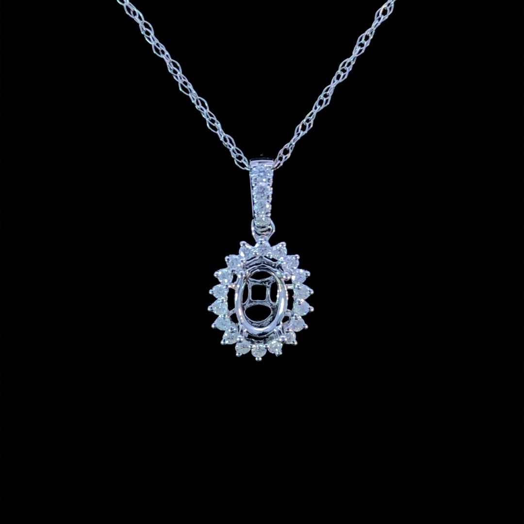 158099 - .14 ctw diamond pendant mounting