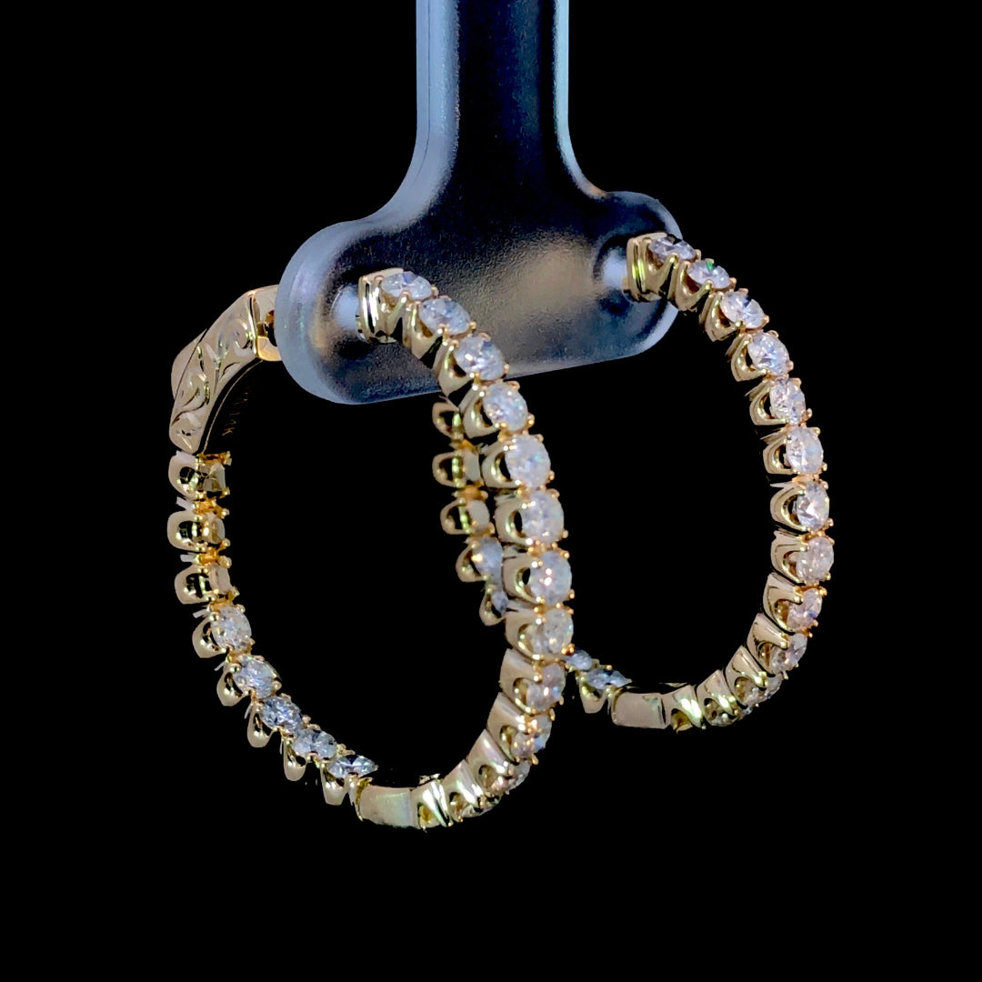 165396 - 1.50 ctw diamond hoops