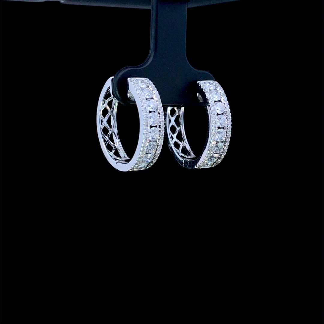 164275 - 1.50 ctw diamond hoops