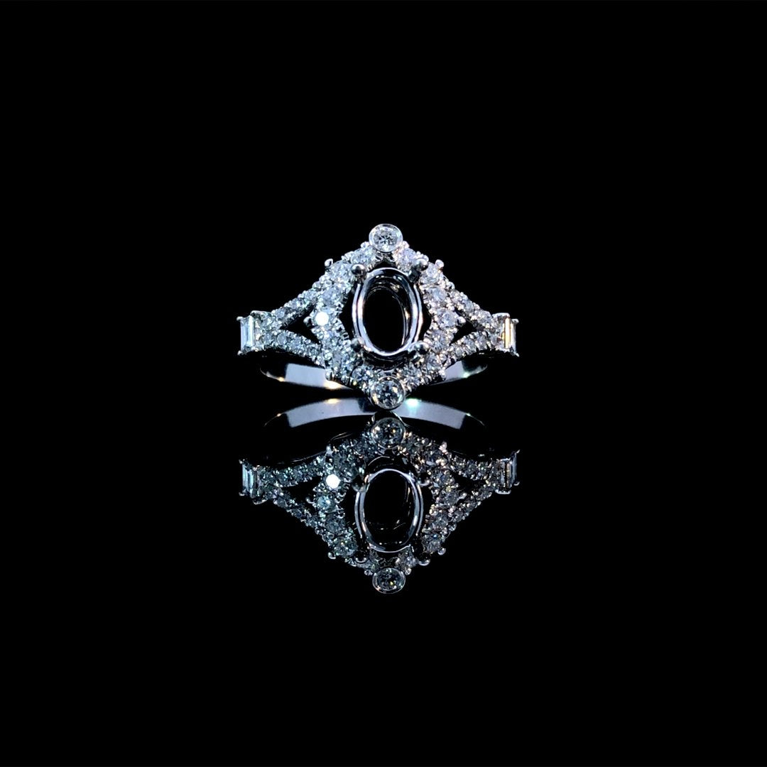 164202 - .53 ctw diamond semi mount