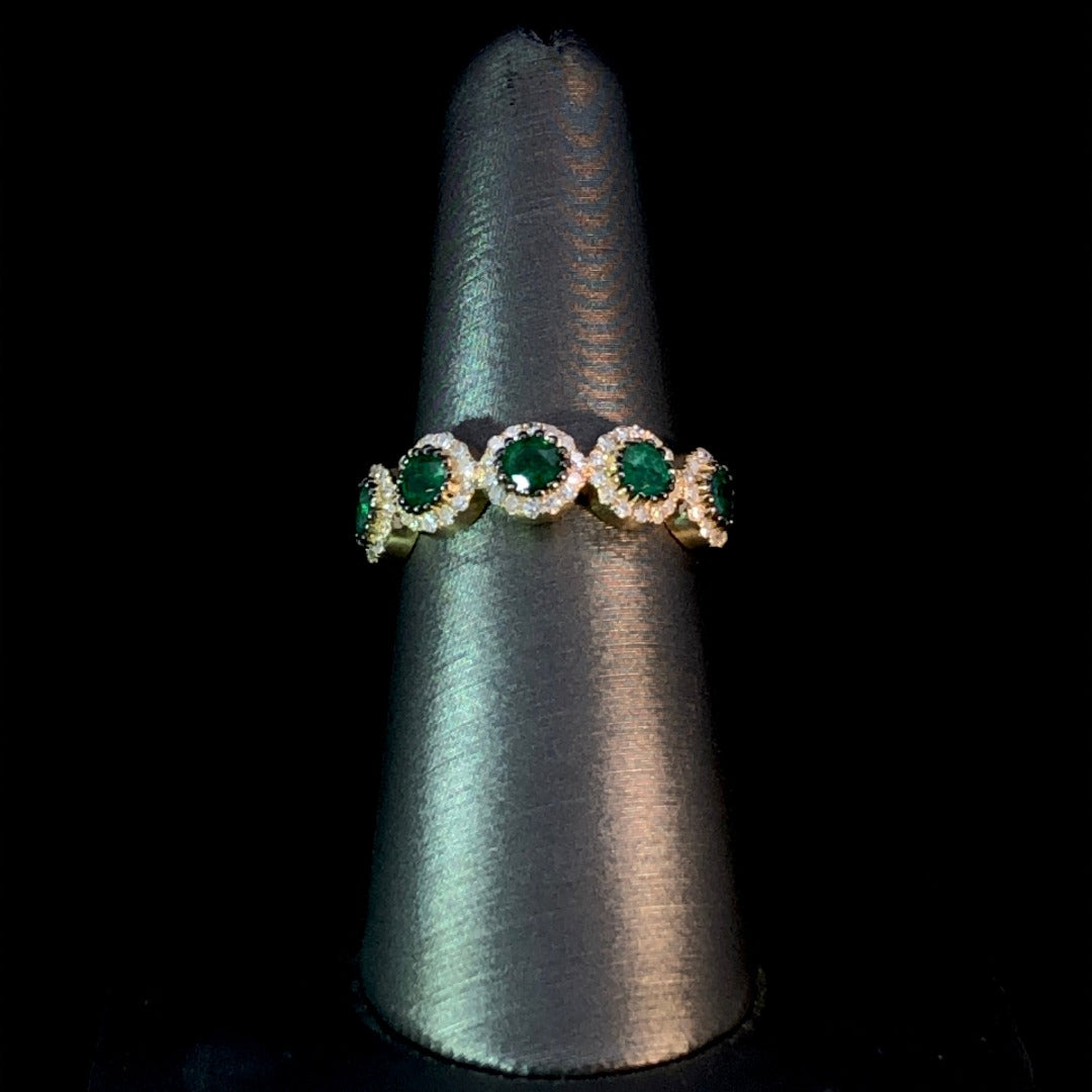 161664 - 1.22 ctw emerald and diamond ring