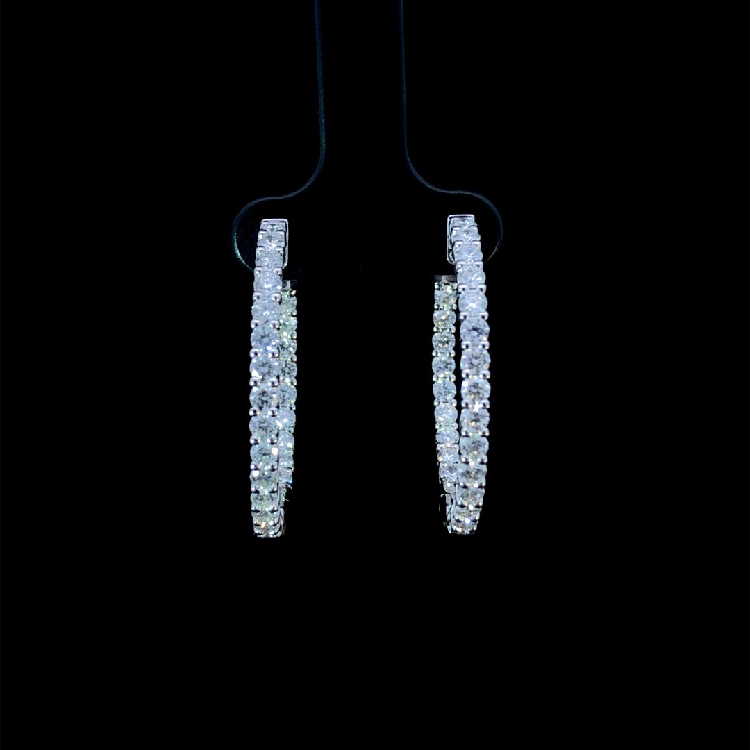 164264 - 2.5 ctw diamond hoops