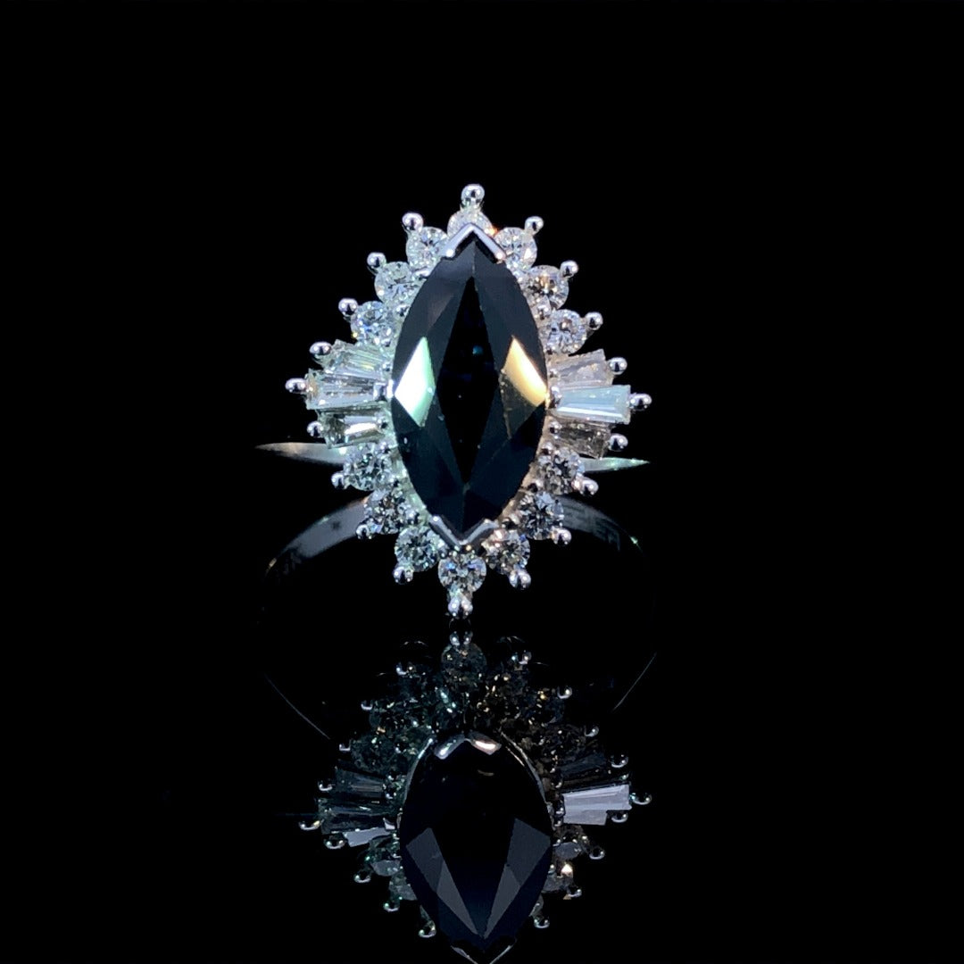 163107 - 2.61 ctw sapphire and diamond ring