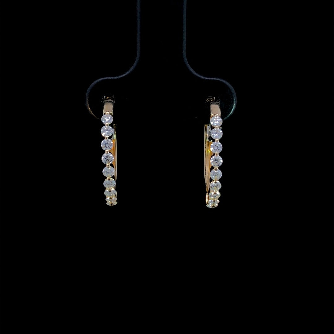163184 - .46 ctw diamond hoops