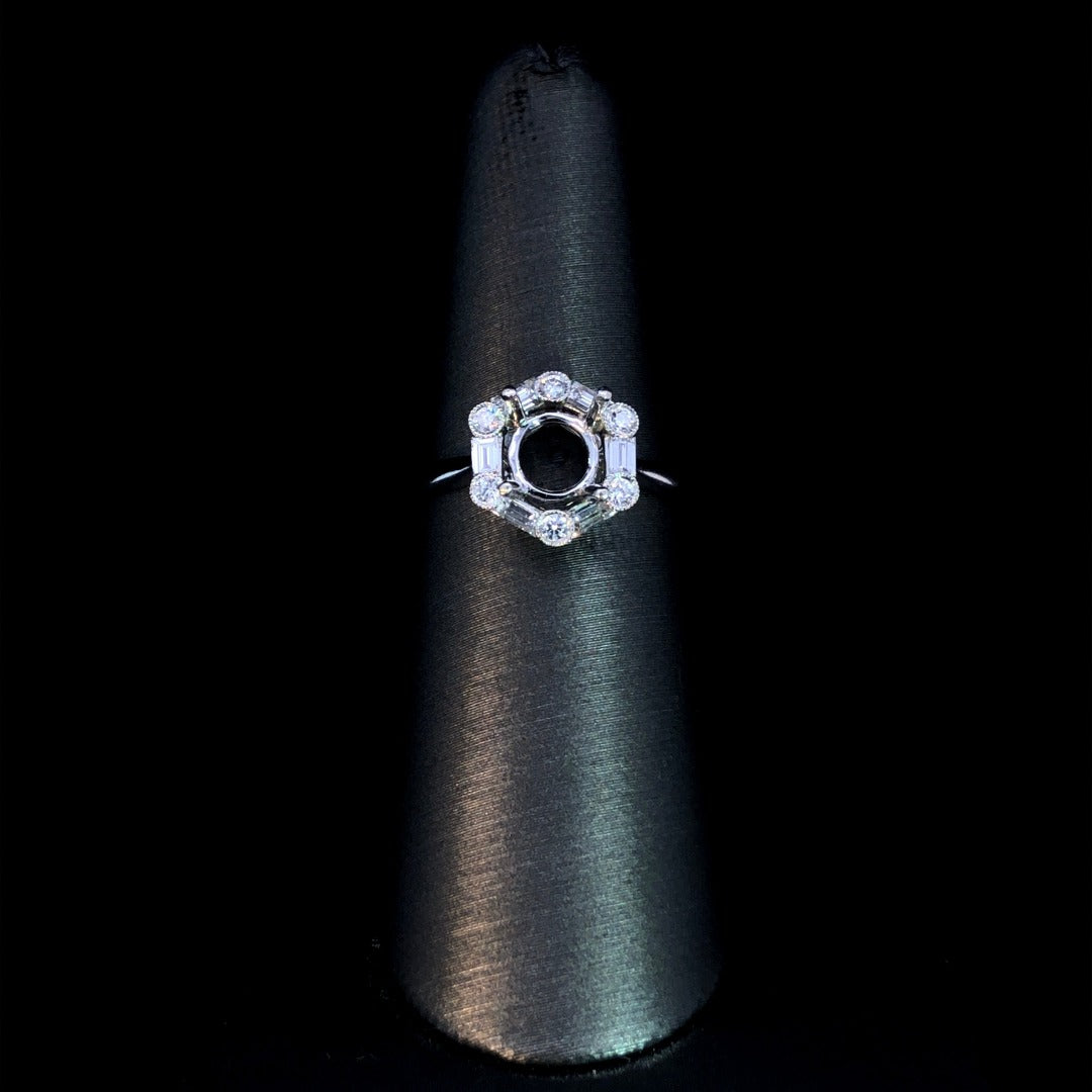159386 - .44 ctw diamond semi mount
