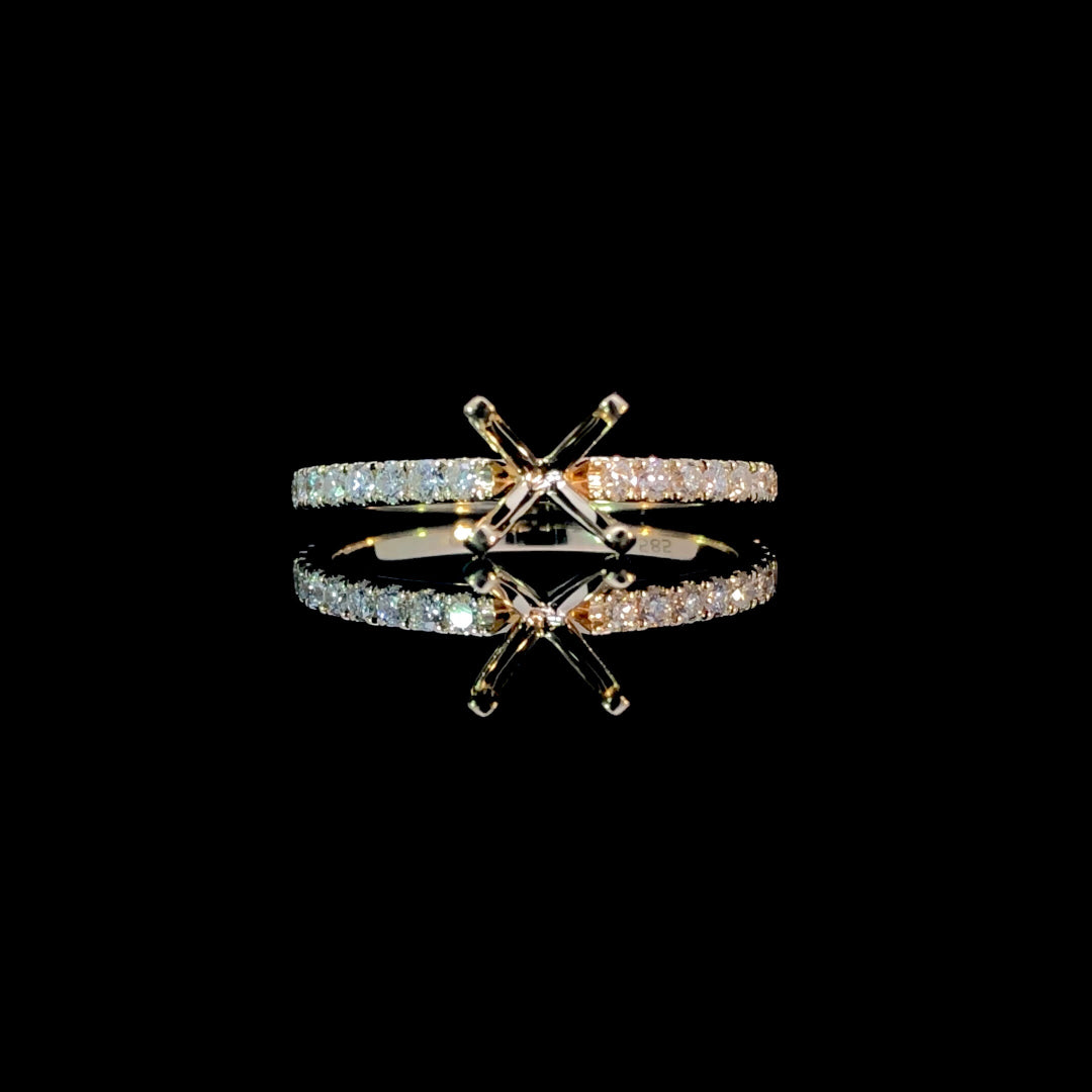 165247 - .34 ctw diamond semi mount
