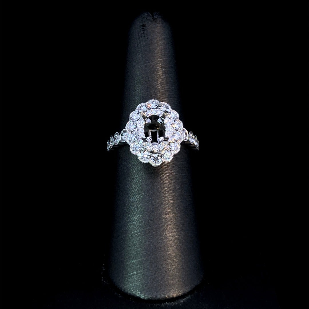 154673 - .94 ctw diamond semi mount