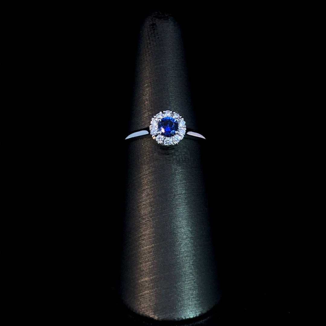 163228 - .39 ctw sapphire and diamond ring
